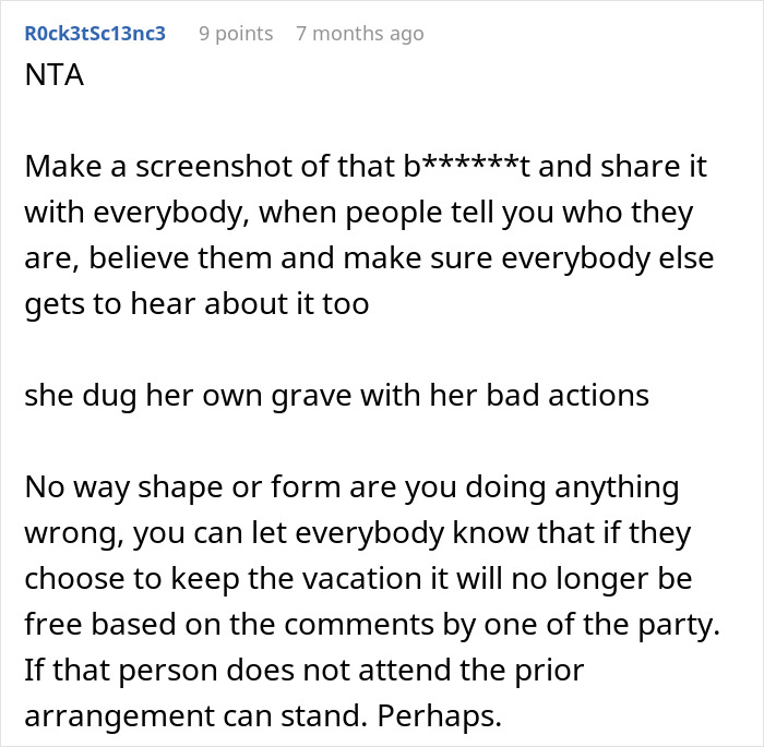 Woman Considers Canceling Friend’s Holiday Booking After Getting Harassed By Her Bro’s GF