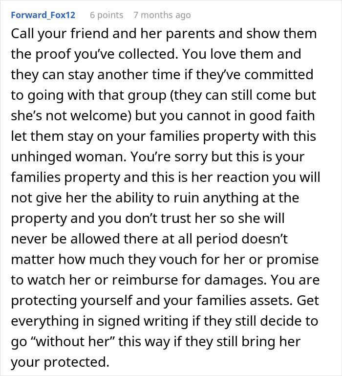 Woman Considers Canceling Friend’s Holiday Booking After Getting Harassed By Her Bro’s GF