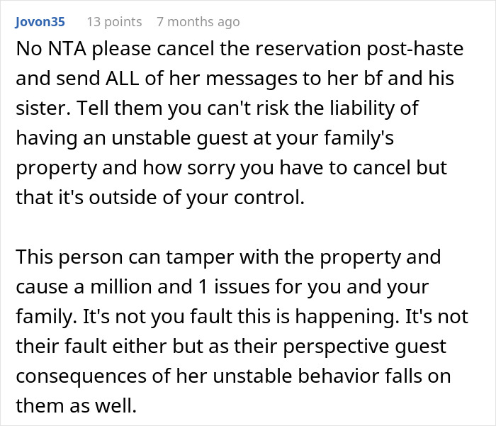 Woman Considers Canceling Friend’s Holiday Booking After Getting Harassed By Her Bro’s GF