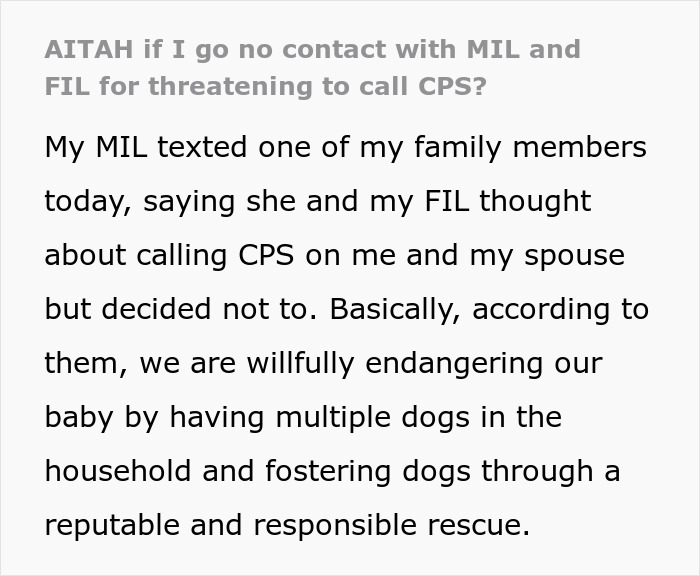 Person Loses Sleep Over Potential CPS Call As Spouse&#8217;s Parents Don’t Approve Of Dogs In The House