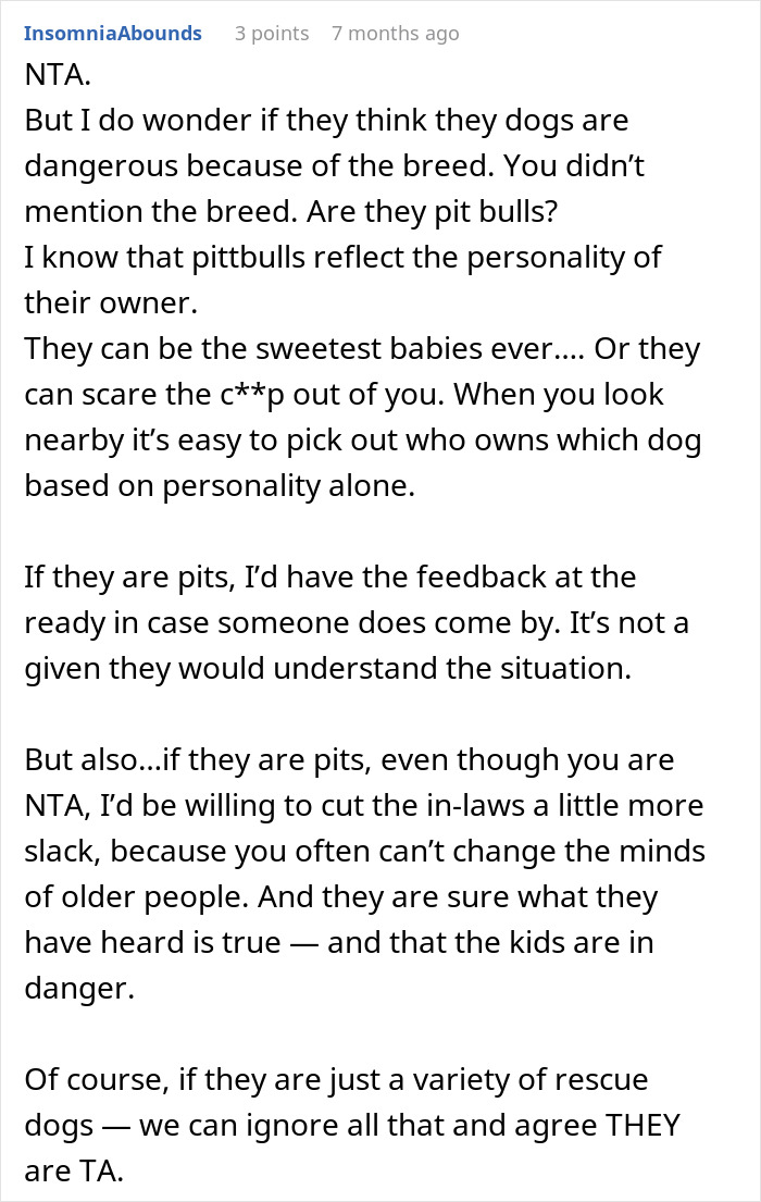 Person Loses Sleep Over Potential CPS Call As Spouse&#8217;s Parents Don’t Approve Of Dogs In The House