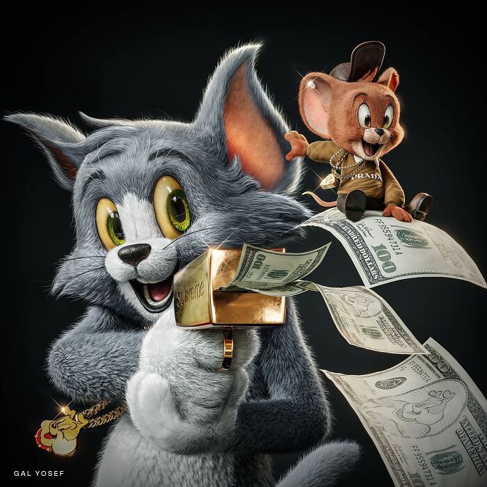 3D Artist Gives Classic Cartoons A Luxurious, Slightly Dark Makeover