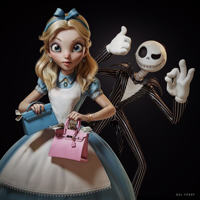 3D Artist Gives Classic Cartoons A Luxurious, Slightly Dark Makeover