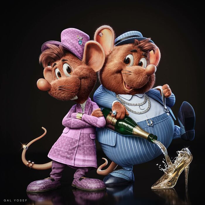 3D Artist Gives Classic Cartoons A Luxurious, Slightly Dark Makeover