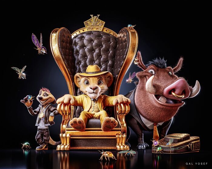 3D Artist Gives Classic Cartoons A Luxurious, Slightly Dark Makeover