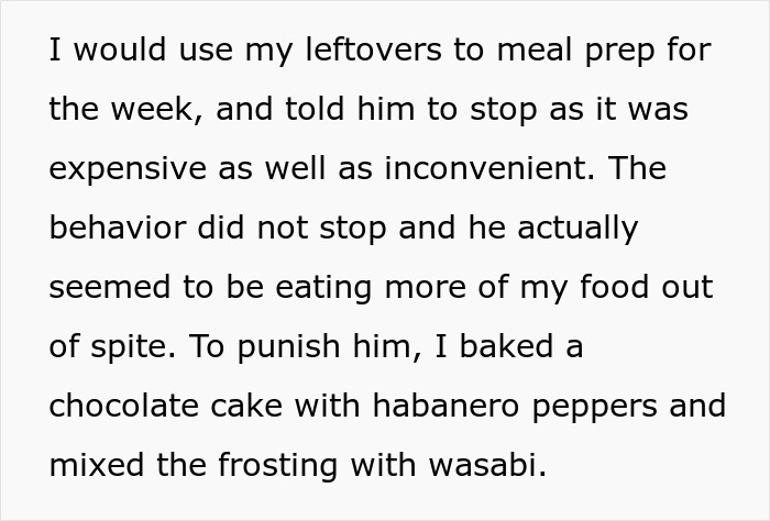Roommate Kept Stealing Leftovers, So Guy Baked A Habanero Cake To Teach Him A Lesson