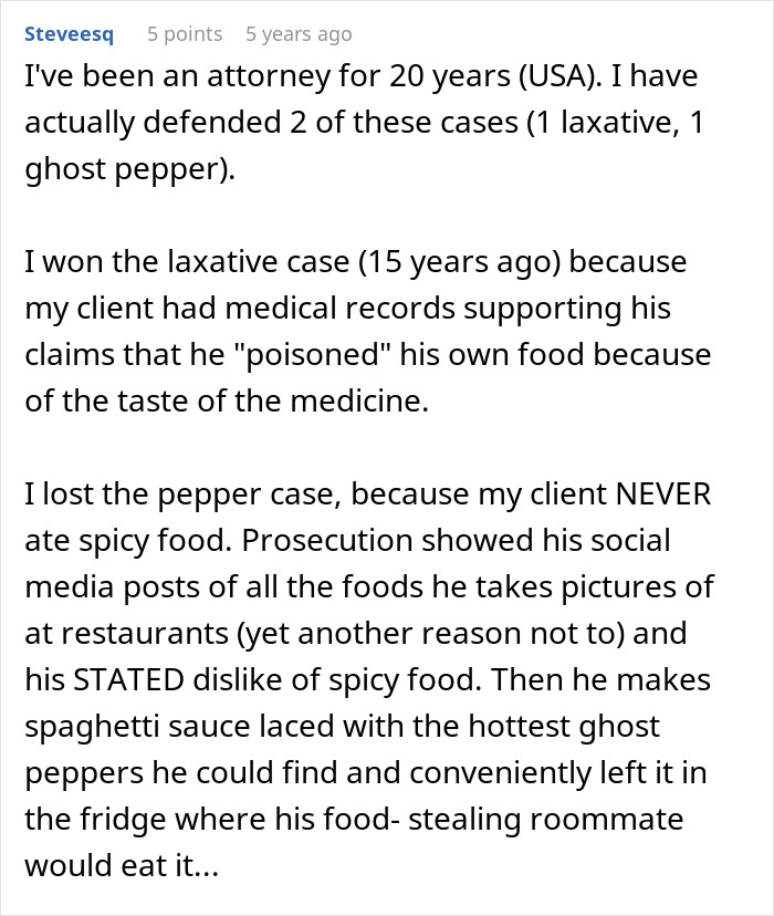 Roommate Kept Stealing Leftovers, So Guy Baked A Habanero Cake To Teach Him A Lesson