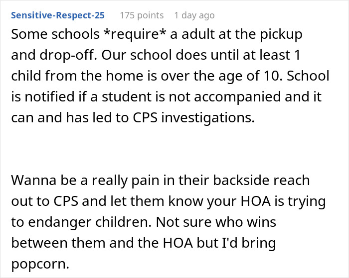 HOA Tries To Enforce Sudden Rule That Parents Shouldn&#8217;t Be With Kids At Bus Stop, Guy Hits Back