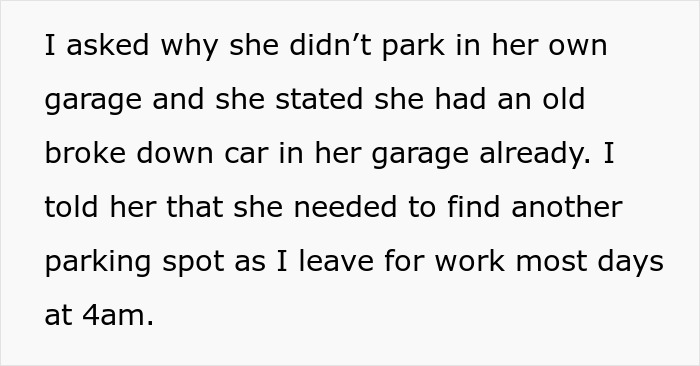 Lady Feels Entitled To Parking In Front Of Neighbor’s Garage, Gets Mad As He Gets Her Vehicle Towed