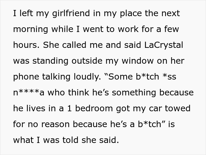 Lady Feels Entitled To Parking In Front Of Neighbor’s Garage, Gets Mad As He Gets Her Vehicle Towed