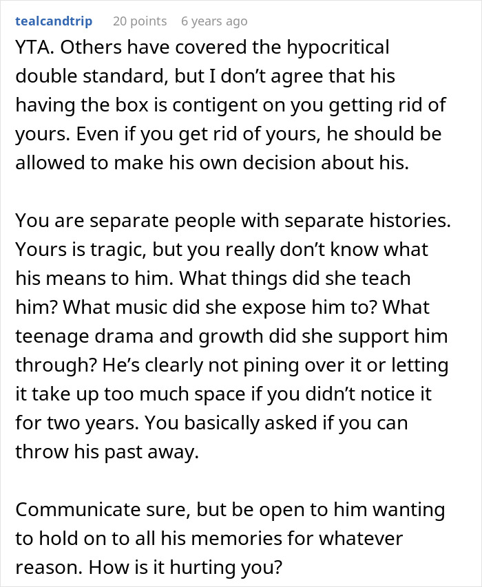 Lady Feels She Can Keep Late Ex-BF&#8217;s Memory Box But Hubs Can&#8217;t Keep One Of Ex-GF, Gets Reality Check