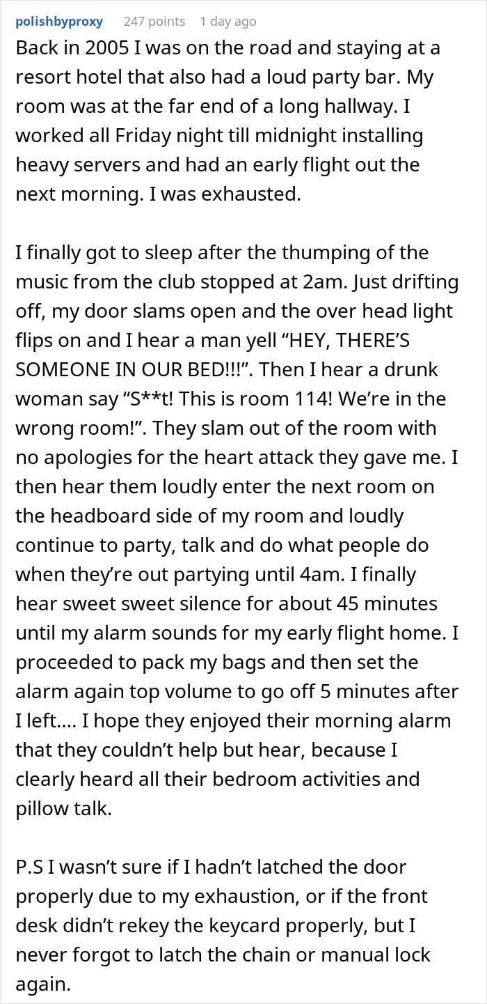 Hotel Guests Have No Civic Sense That Their Ruckus Is Disturbing Neighbors, Get Served 5 AM Revenge