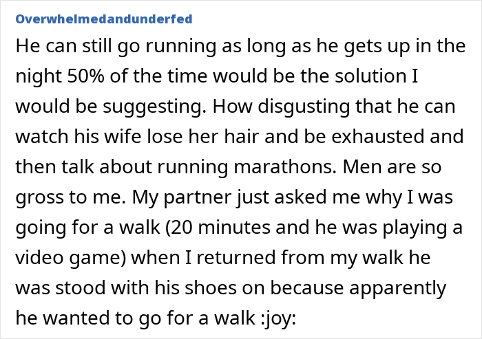 Wife Can&#8217;t Take Being The One Caring For Kid&#8217;s Sleep Apnea Anymore, Hubs&#8217; Mad He Can&#8217;t Run Everyday