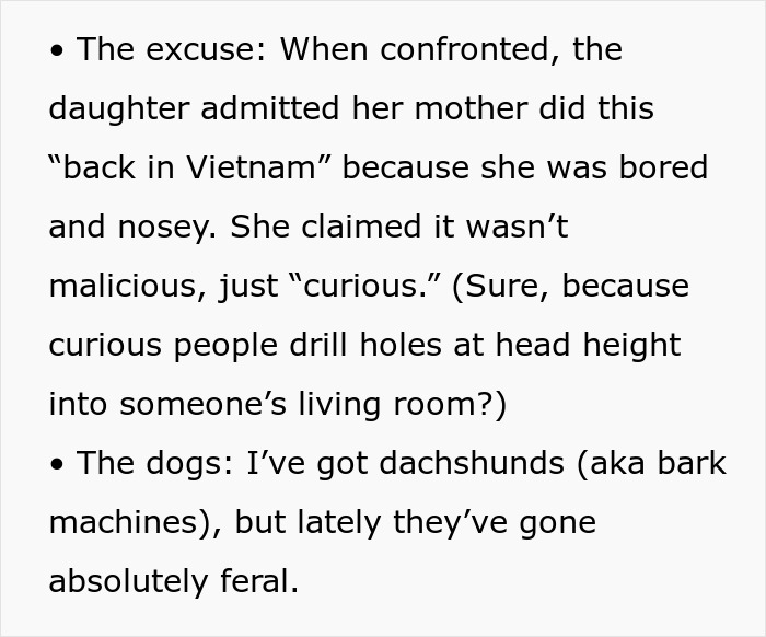 “Curious”: Neighbor Admits Her Mom Drilled Holes In Fence To Spy, Then Denies Taunting Dogs