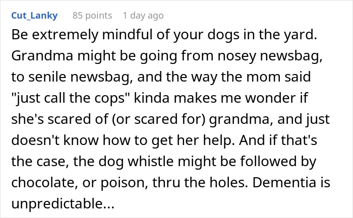 “Curious”: Neighbor Admits Her Mom Drilled Holes In Fence To Spy, Then Denies Taunting Dogs