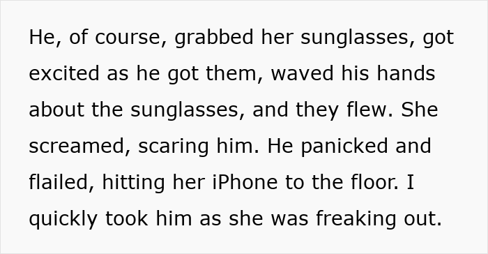 “I Warned Her”: Woman Refuses To Pay £2,300 After Baby Breaks Friend’s iPhone And Gucci Sunglasses