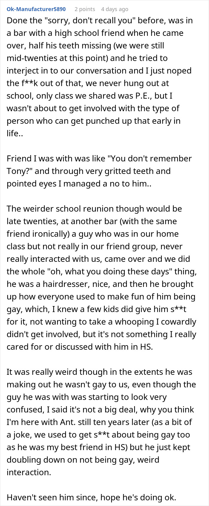 “I Have No Idea Who You Are”: Man Crushes Former Bully’s Ego At Class Reunion 25 Years Later