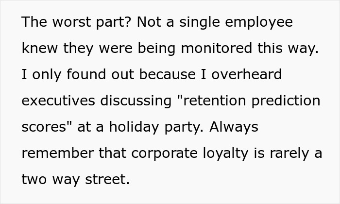 Person Finds Out Company Secretly Profiled Employees &#8211; &#8220;Corporate Loyalty Is Rarely Two Way Street&#8221;
