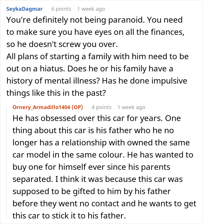 Husband Goes Ahead With $80K Car Purchase Despite Wife’s Concerns About Starting A Family Soon