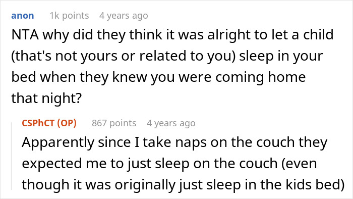 Woman Livid By Roommie&#8217;s Audacity to Let His GF&#8217;s 5YO Sleep In Her Bed, Confronts Him, Drama Ensues