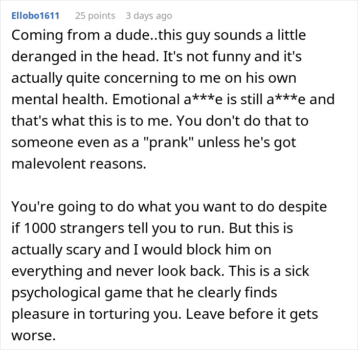 Woman No Longer Sees A Future With BF Who Planted A “Small Prank” That Left Her In Tears