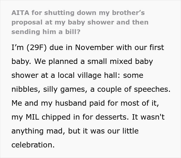 “We’re Not Doing This Today”: Woman Shuts Down Brother’s Proposal At Her Baby Shower