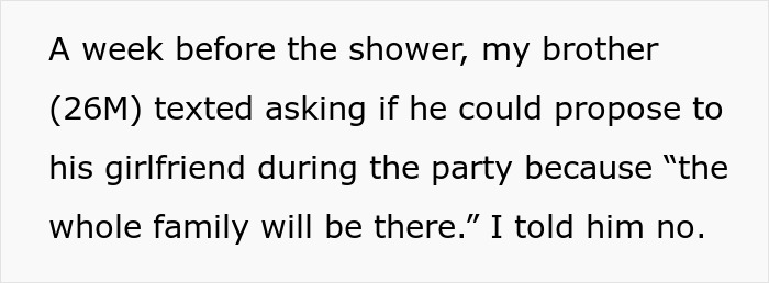 “We’re Not Doing This Today”: Woman Shuts Down Brother’s Proposal At Her Baby Shower