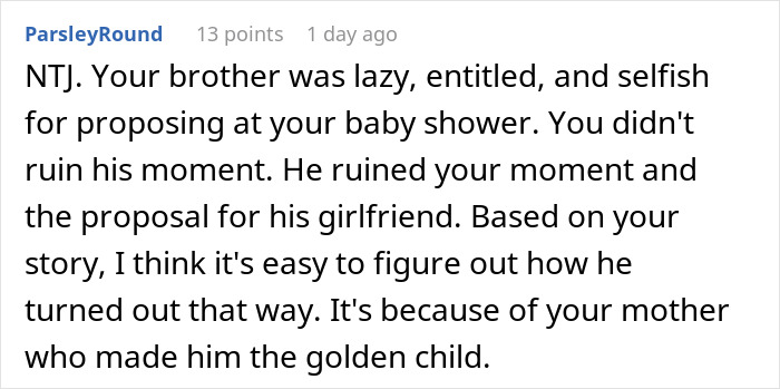 “We’re Not Doing This Today”: Woman Shuts Down Brother’s Proposal At Her Baby Shower