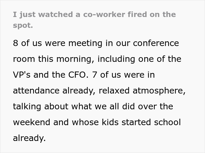 Co-Worker Mocks Woman’s Drink, CFO Fires Him Immediately: &#8220;White As A Ghost, Looking Terrified&#8221;
