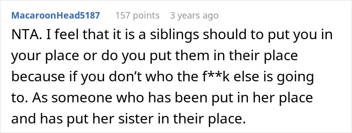 Dad Stands Up To His Sister After She Says His Girls Made Their Cousin Feel Poor