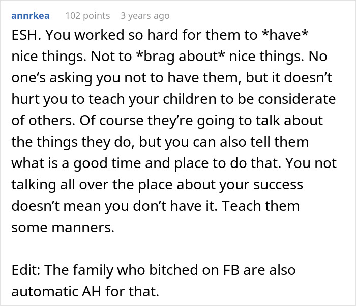 Dad Stands Up To His Sister After She Says His Girls Made Their Cousin Feel Poor
