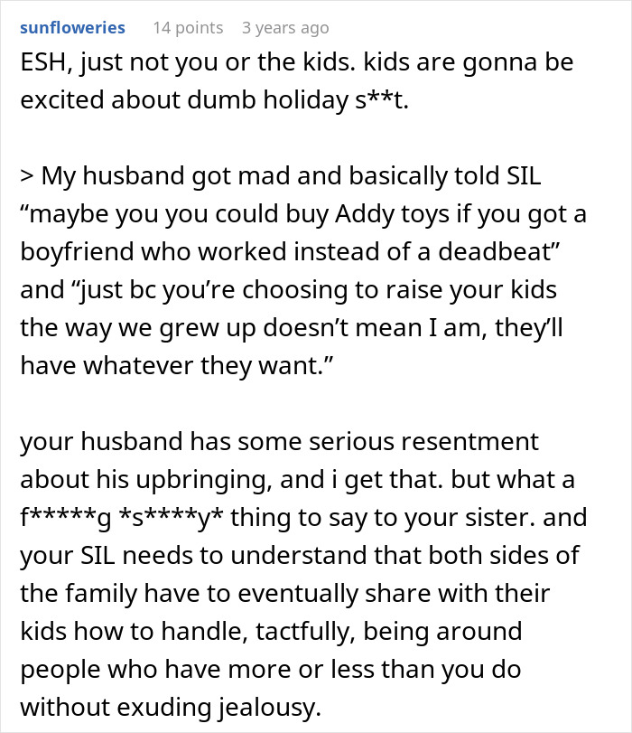 Dad Stands Up To His Sister After She Says His Girls Made Their Cousin Feel Poor