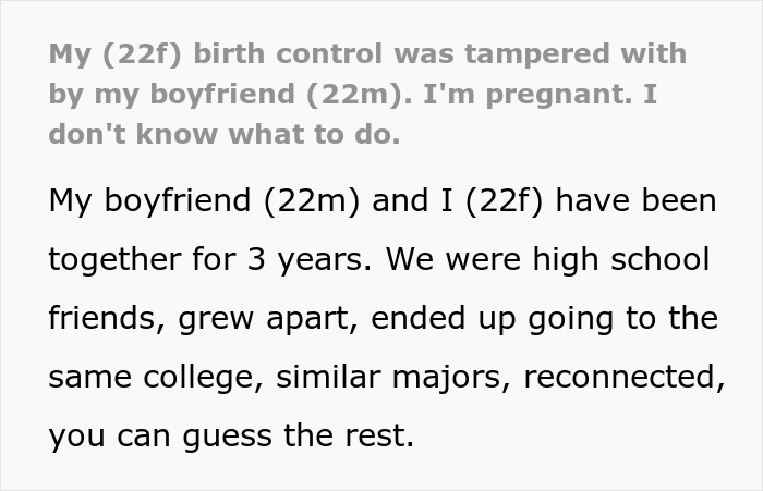 Boyfriend Tampers With Girlfriend’s Birth Control, Smiles When She Finds Out She’s Pregnant