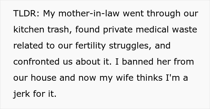 MIL Is Banned From Visiting Couple After She Finds Out About Their Secret Digging Through Trash