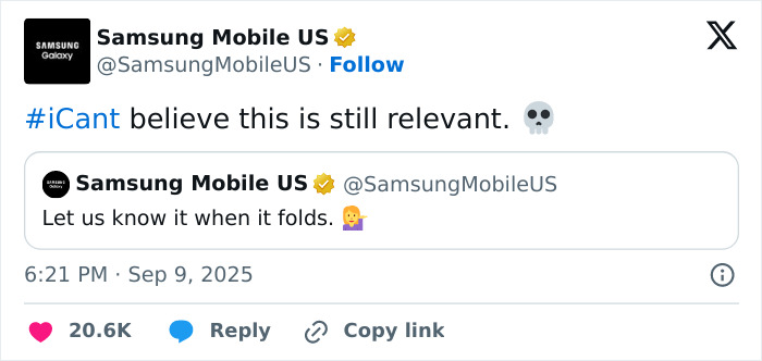 Samsung Brutally Mocks New iPhone Hours After Apple Launches It, And Other Brands Join In