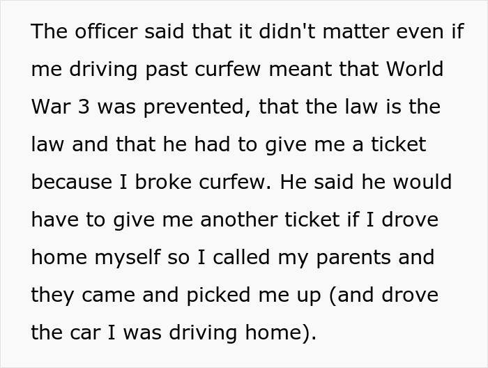Guy Helps Police Catch Drunk Driver, Confused After Getting Ticket For Driving After Curfew