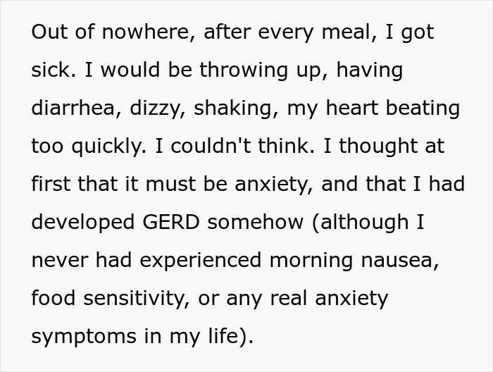 Person Gets Incredibly Sick After Eating MIL’s Meals, Magically Recovers Without Them