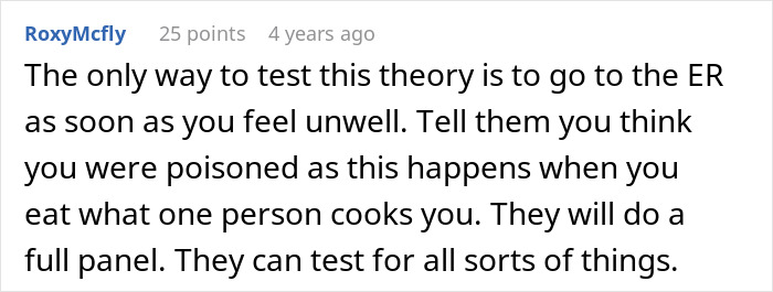 Person Gets Incredibly Sick After Eating MIL’s Meals, Magically Recovers Without Them