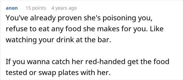 Person Gets Incredibly Sick After Eating MIL’s Meals, Magically Recovers Without Them