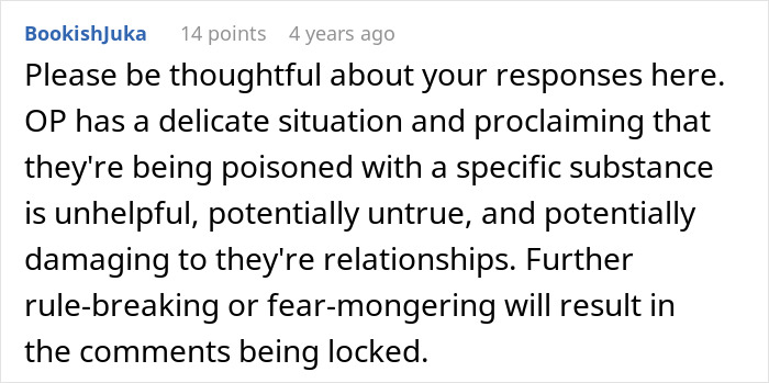 Person Gets Incredibly Sick After Eating MIL’s Meals, Magically Recovers Without Them