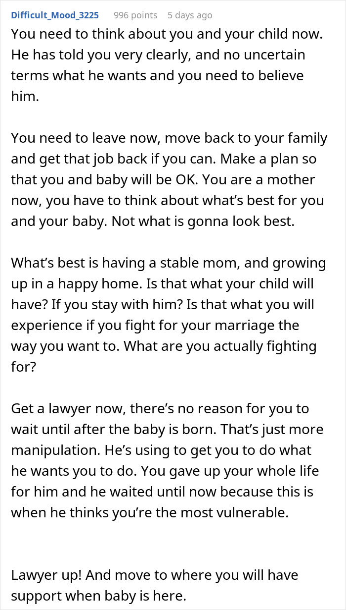 Guy Waits For His Wife To Get Pregnant To &#8220;Realize&#8221; They’re &#8220;Incompatible,” Wants To Walk Out