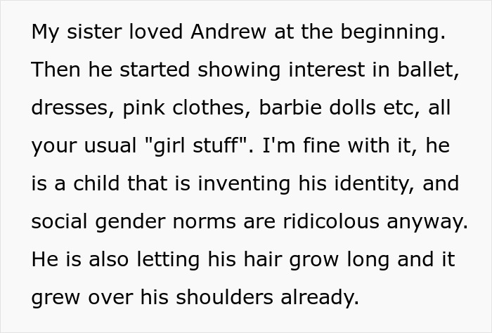 Sis Who Had Miscarriage Forces Gender Roles On Kid, Sibling Says She Would Have Been An Awful Mom