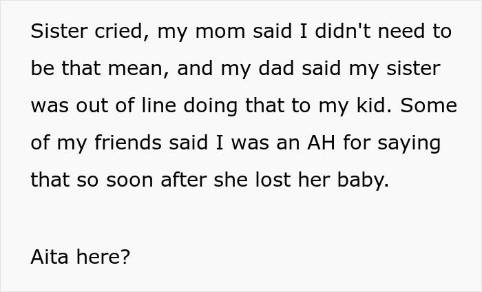 Sis Who Had Miscarriage Forces Gender Roles On Kid, Sibling Says She Would Have Been An Awful Mom