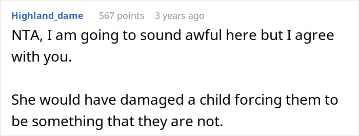 Sis Who Had Miscarriage Forces Gender Roles On Kid, Sibling Says She Would Have Been An Awful Mom