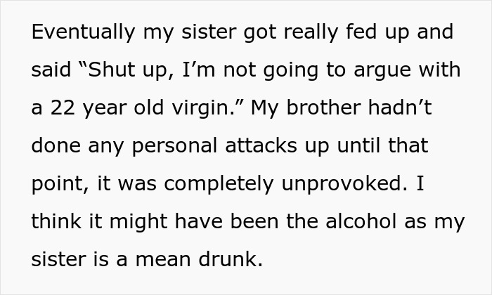 Eldest Sister’s Promiscuous Past Revealed After She Mocks Youngest Brother For Still Being a Virgin