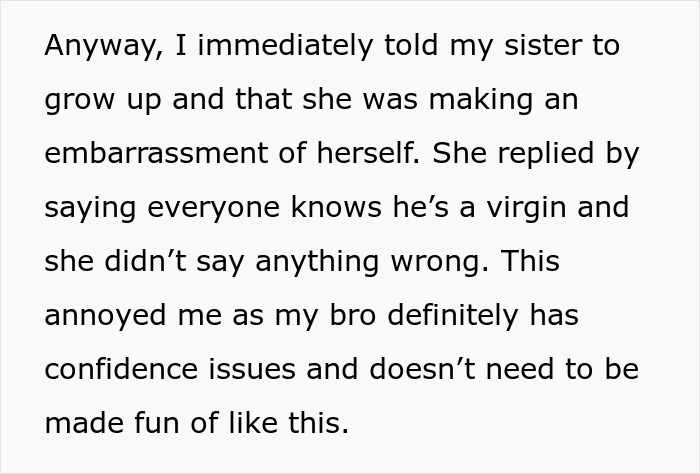 Eldest Sister’s Promiscuous Past Revealed After She Mocks Youngest Brother For Still Being a Virgin