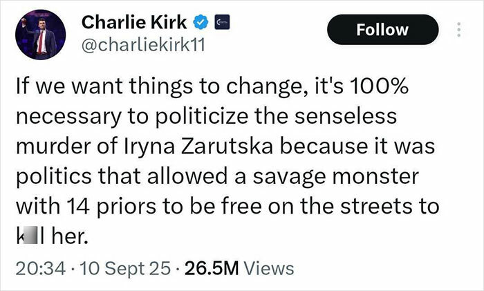 Charlie Kirk’s Final Words Before Assassination In Front Of 3,000 Attendees Come With Grim Irony
