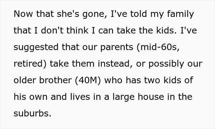 “AITA For Refusing To Let My Sister&#8217;s Kids Stay With Me After She Passed Away?”