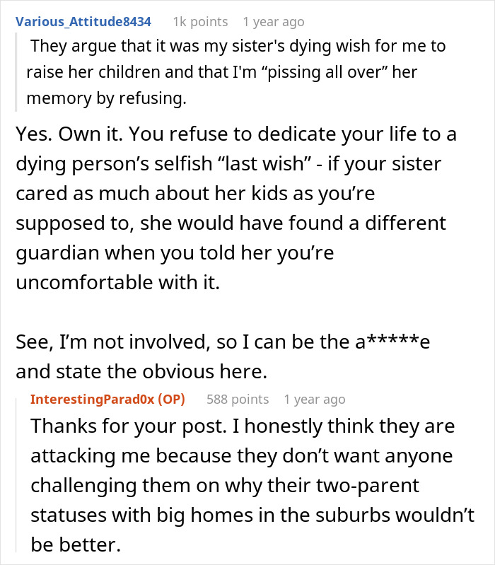 “AITA For Refusing To Let My Sister&#8217;s Kids Stay With Me After She Passed Away?”