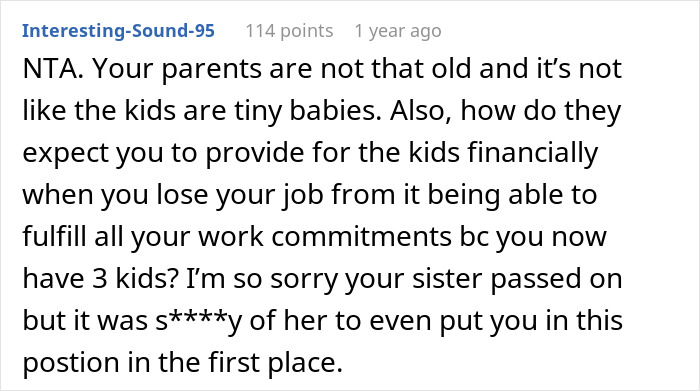 “AITA For Refusing To Let My Sister&#8217;s Kids Stay With Me After She Passed Away?”